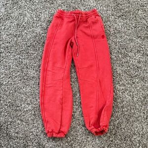 Free People Red Jogger Pants